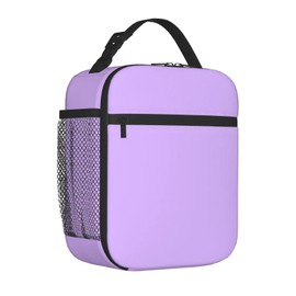 wyehjut Purple Lunch Bag for School Office Washable Thermal Picnic Box for Kids Girls Adults Women Reusable Insulated Meal Pail