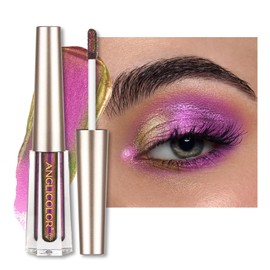 1Anglicolor Chameleon Eyeshadow,3 colours Liquid Metallic Changing Liquid Eyeshadow No Creasing Long-lasting Holographic Glitter Multichrome Eyeshadows (102)