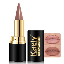 evpct Gradient Lip Liner and Lipstick Combo for Women, Nude Brown Matte Cream Lipstick Lip Liner Crayon Pencil Makeup, Flawless Contour Gradual Ombre Effect, Long Lasting Waterproof Smudge Proof 18