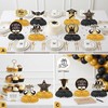 NUOM Decorazioni Laurea Nido d’Ape Nero e Oro 9 Pezzi,