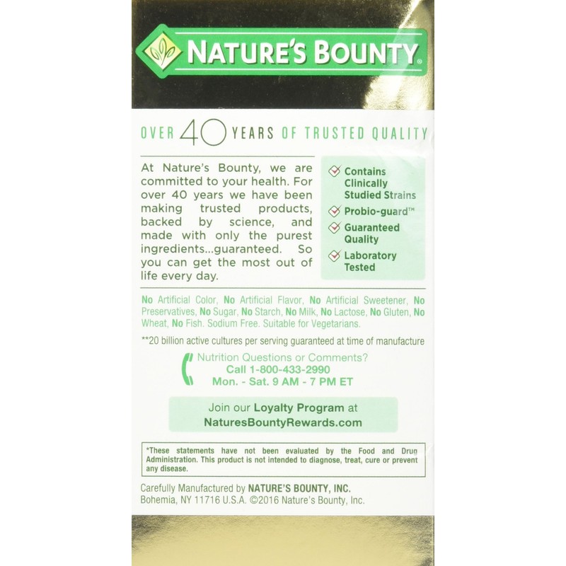 Nature's Bounty Ultra Strength Probiotic 10, 140 Capsules