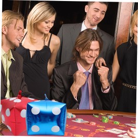 jojofuny 4pcs Dice Foil Balloons Aluminium Foil Ornaments for Themed Parties Game Atmosphere Decor Lightweight for Photo Backgrounds and Celebrations