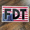 FDT Upside Down American Flag Distress Bumper Sticker 3.5x6 -