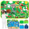 WDKXCN Fuzzy Felt Story Board Set, 50 Pcs Zoo Sea