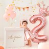 40 Inch Rose Gold Crown Number 7 Balloons, 7th Birthday