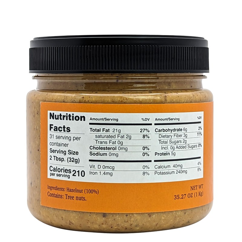 Nutural World - Crunchy Hazelnut Nut Butter 35 Oz (1kg)