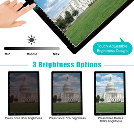 A4 Light Pad - Diamond Painting Light Board, 3 Levels Adjustable Brightness Tracing Light Box, Type-C USB Power Cable LED Light Pad for Diamond Painting, Weeding Vinyl, Drawing