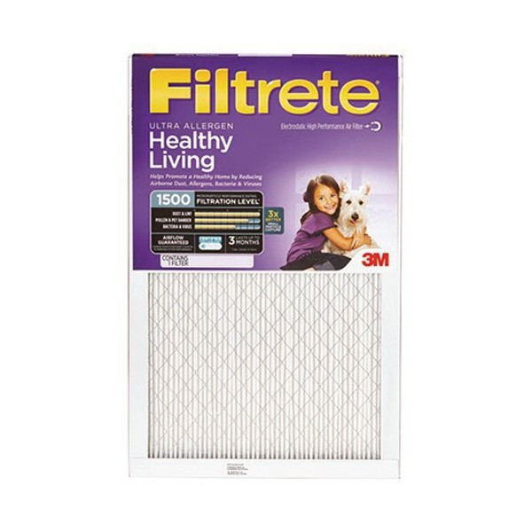 Filtrete 2004-Box 2004DC-6 Healthy Living Ultra Allergen Reduction HVAC Air Filter, 14 x 25 x 1, 4 pack.