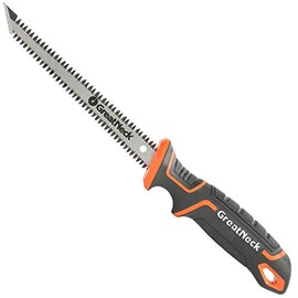 Great Neck 74030 6 Inch Double-Edged Jab Saw, Drywall Saw, Wallboard Tools, Anti-Slip Rubber Handle, Fast and Efficient Multi-Directional Wall Cutting Tools