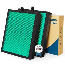 AROEVE MK07 Air Filter Pet Allergy Replacement 4-in-1 Air Purifier Filter, Efficiency Activated Carbon for Dust Pollen Lint Smoke Pet Dander Version (2 Packs)