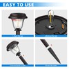 DERAYSION 8 Pack Solar Lights Outdoor, Stainless Steel Glass Solar