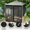 Outdoor Mosquito Net with 2 Way Zipper 4 Door, Gazebo