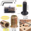 YELINTIAN 50 Pieces M6 x 15mm Threaded Inserts Nuts Zinc