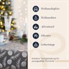 100%Mosel Table Runner Linen Look Grey, Pine Cones in Silver,