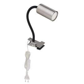 Desk Lamp Clampable Gooseneck Reading Lamp Bed Clamp Light Desk Plastic Metal Nickel 1x GU10 L x W x H 29 x 10 x 41.5 cm