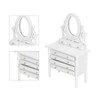 1:12 Scale Dollhouse Toilet Table High Simulation Wooden Miniature Dressing