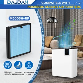 2-Pack MJ005H Replacement Filter Compatible with POMORON Air Purifier Filter Replacement ‎MJ005H-RF for POMORON Air Purifier MJ005H with 4-Stage Filtration H13 True HEPA and Activated Carbon Layer