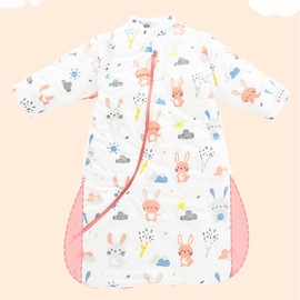 Fyzeg Baby Sleep Sack 2.5 Tog Wearable Blanket Winter Toddlers Sleeping Bag,Cotton Unisex Baby Sleepsack Birth to 4 Years Old (24-48 Month, Bunny)