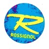 ROSSIGNOL SKIS & SNOWBOARDS YELLOW LOGO ON BLUE 2.25" DIAMTER