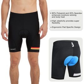 Nooyme Men's Cycling Shorts with Seat Padding, 3D Cycling Shorts, Quick-Drying & Elastic Cycling Shorts, Improved Elasticity and Air Permeability, Men's Cycling Shorts, German tour, xl