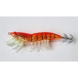 Squid fishing lure prawn shrimp with rattle luminous legs 11.5cm / 27g (ORANGE TANGO)
