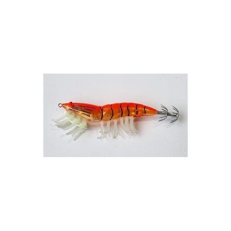 Squid fishing lure prawn shrimp with rattle luminous legs 11.5cm