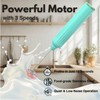 Milk Frother Handheld with 3 Stainless Steel Whisks, Rechargeable Electric