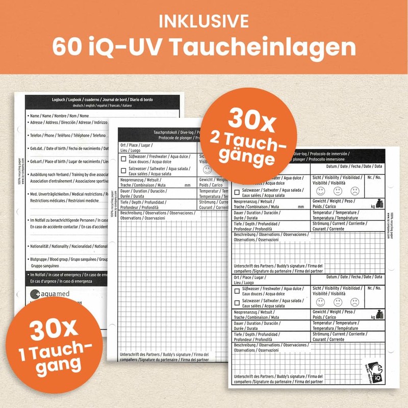 IQ Company iQ Logbook L, Scuba diving logbook binder Scuba