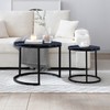 ivoros Nesting Coffee Table Set of 2, Round Coffee Tables