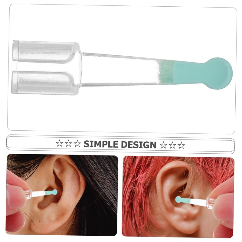 COLLBATH 5pcs Blue Plastic Ear Cleaning Spoon Replacement Tips No