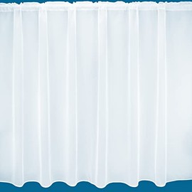 NetCurtainsUK Plain Lead Weighted Voile Net Curtain in White - ''Lyon'' (Drop: 205cm (81'')),LYONNET01