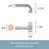 TYRON 2 Pack Screwed Sash Curtain Rod Adjustable 18-30 Inch,