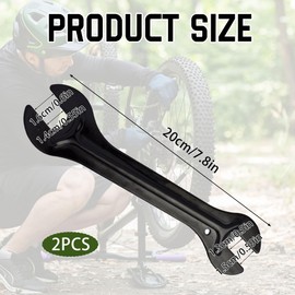 2PCS Bicycle Cone Spanner Hub Wrench Axle Hub Cone Wrench, 13/14/15/16mm