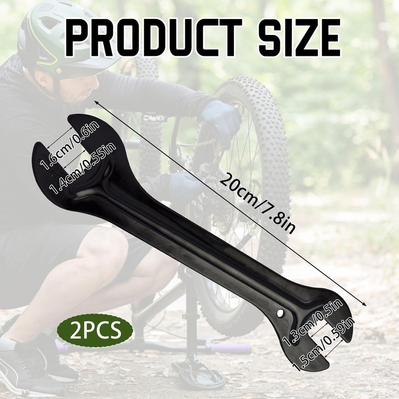 2PCS Bicycle Cone Spanner Hub Wrench Axle Hub Cone Wrench,