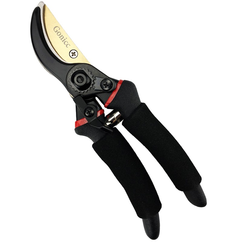 gonicc 8" Professional Premium Titanium Bypass Pruning Shears (GPPS-1003), Hand