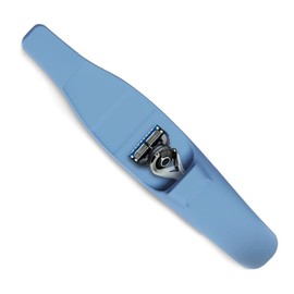 LinMei Silicone Razor Travel Case Compatible with Gillette, Parker, Merkur Razor (Blue+Cleaning Brush)