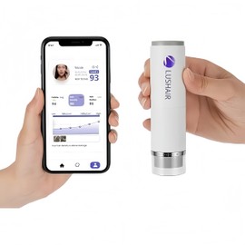 Lushair WiFi Scalp Explorer, Professional Digital Microscope, 400x Magnification, Compatible with Smartphones/Tablets, AI Analysis, Pore Congestion, Dandruff, Hair Loss, Check, Beauty Salon, Home Use, Hair Growth, Care Plan Suggestion