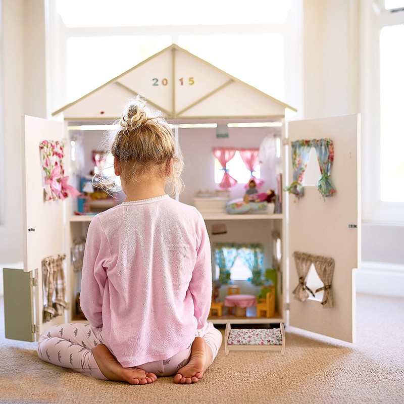 Healifty Dollhouse Bed Wooden Mini Dolls Wooden Furniture Single Bed