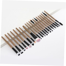 Beavorty Nylon Bristle Eyeshadow Brush Set Eyelash Eyeliner Kit 20pcs Portable Eye Makeup Kit for Beginners