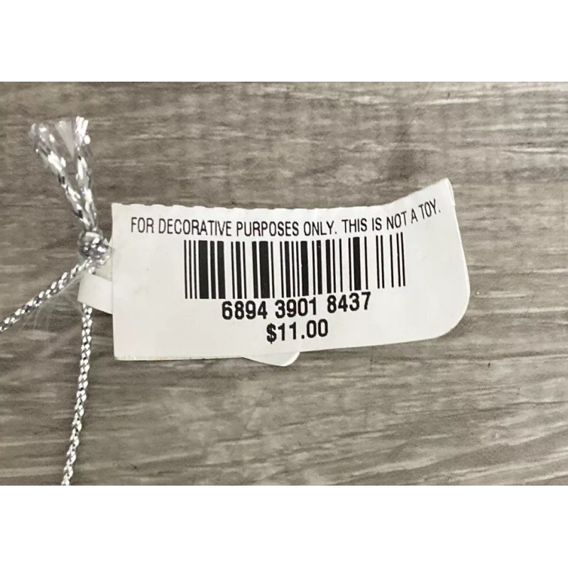 Macy Holiday Lane Green & Silver Pine Cone Glass Ornament