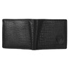 GERMANUS Leather Wallet (Black Croco), Black crocodile., Classic