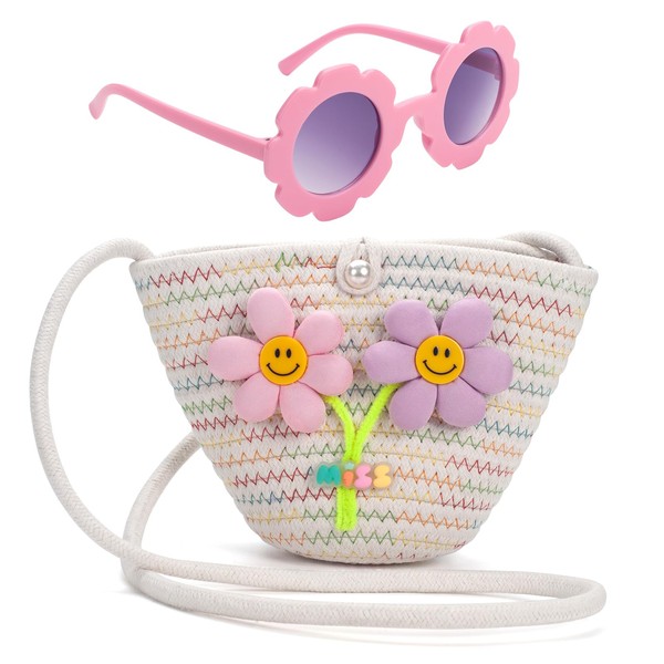 LJCTULY Girls Purse for Toddlers Age 1-14, Flower Kids Purses