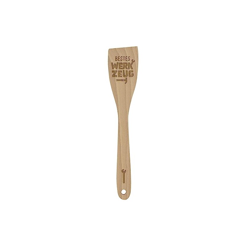 GRUSS & CO 48812 Spatula with "Best Tools" Motif Beech