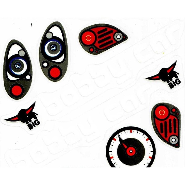 Big New Big Bobby Car Sticker Set Buffalo Logo Speedometer