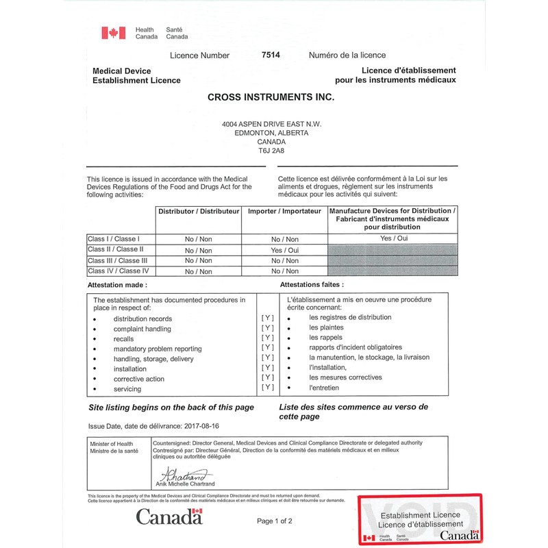 Cross Canada® Babinski Neurological Reflex Hammer with Pointed tip for
