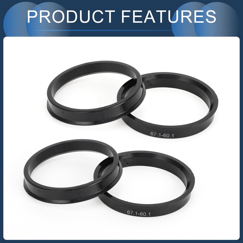 INFINAUTO Hub Centric Rings,60.1mm ID 65.1mm OD Car Wheel Hubrings