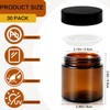 Nexboraque 30 Pack 4oz Small Glass Jars with Black Lids,
