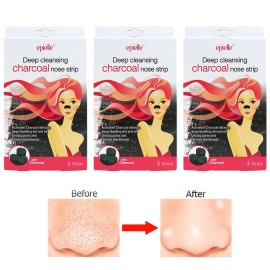 9 Pc Charcoal Nose Pore Blackhead Remover Clean Peel Off Mask Pack