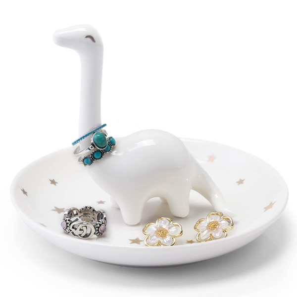 Titanape White Dinosaur Ring Holder - Gifts for Women Birthday
