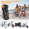 mizikuu Folding Bicycle Lock Combination Lock Made of Hardened Steel